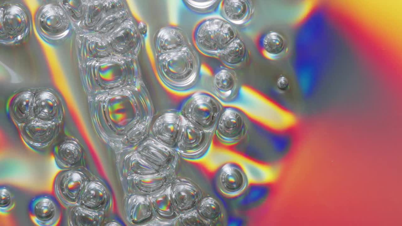Bubbles On Melting Plastic Stock Video Motion Array