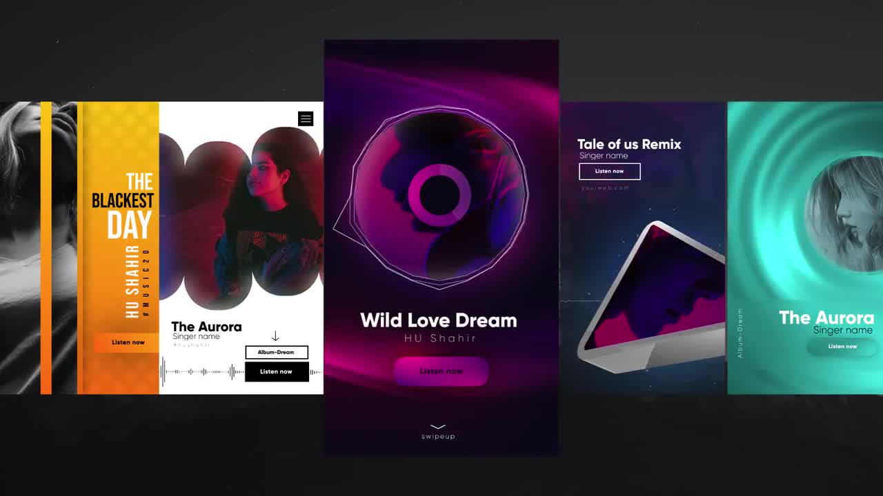 Instagram Modern Music Stories - After Effects Templates | Motion Array
