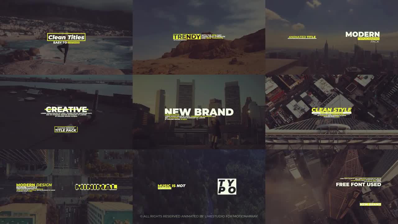 Simple Title Pack After Effects Templates Motion Array