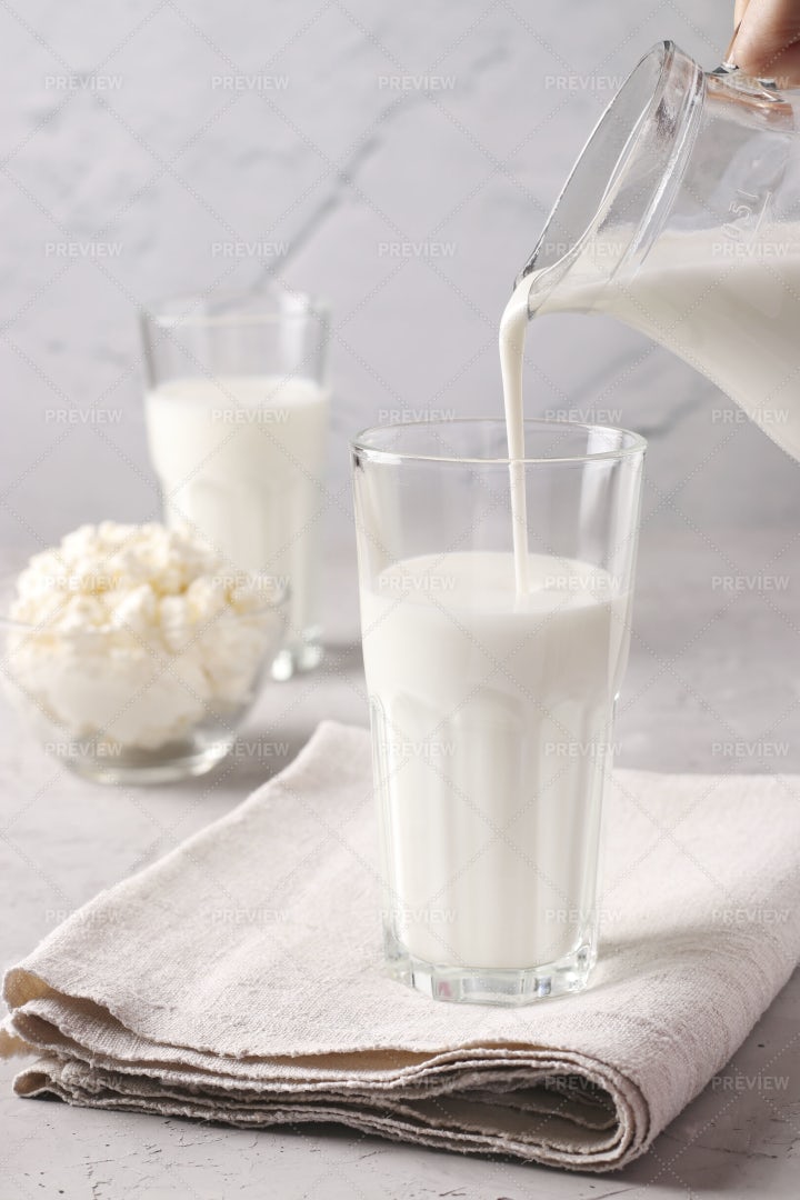 Milk And Cheese: Stock Photos