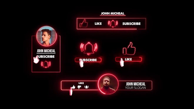 Youtube Subscriber Pack After Effects Templates Motion Array