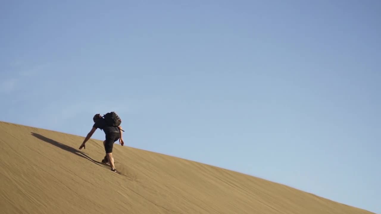 Steep Sand Dune - Stock Video | Motion Array