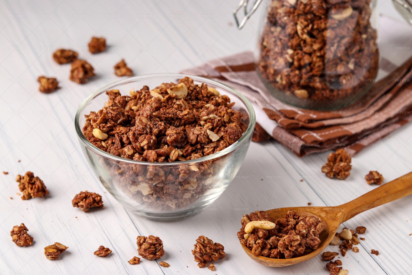 Bowl Of Crispy Muesli: Stock Photos
