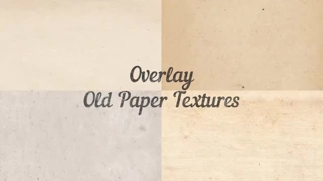 Overlay Old Paper Textures: Stock Motion Graphics
