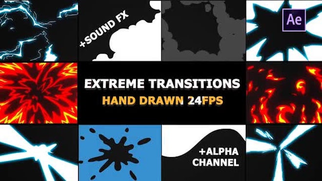 Flash FX Extreme Transitions - After Effects Templates | Motion Array