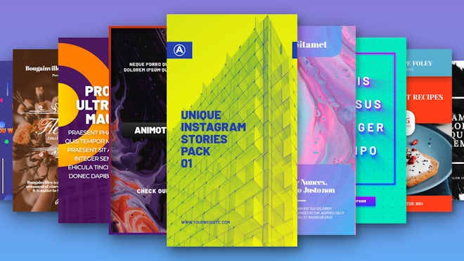 Instagram Stories Pack 01 Freebies template preview