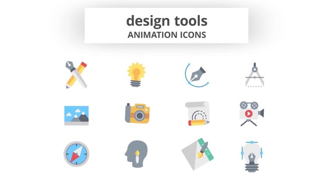 Design Tools - Animation Icons Freebies template preview