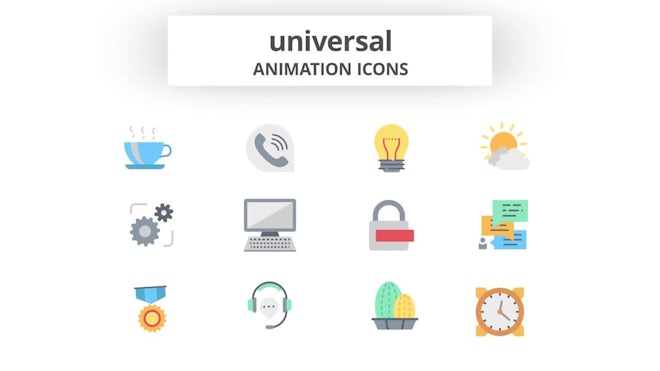 Universal - Animation Icons Freebies template preview