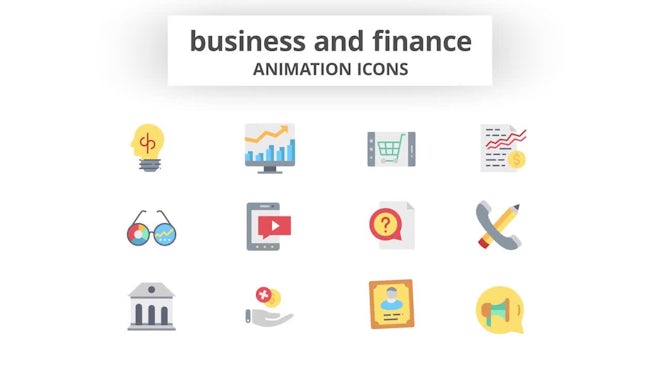 Business & Finance - Animation Icons Freebies template preview