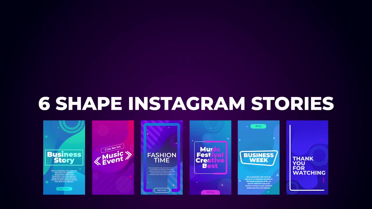 6 Shape Instagram Stories Final Cut Pro Templates Motion Array