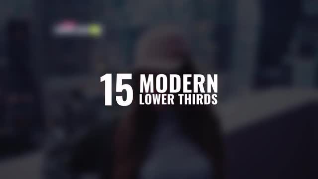 15 Modern Lower Thirds: After Effects Templates