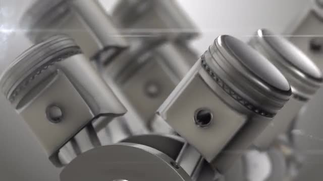 Close-up Of Engine Pistons: Stock Motion Graphics