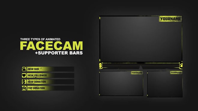 Stream Package - Overlays, Screens V3 Freebies template preview