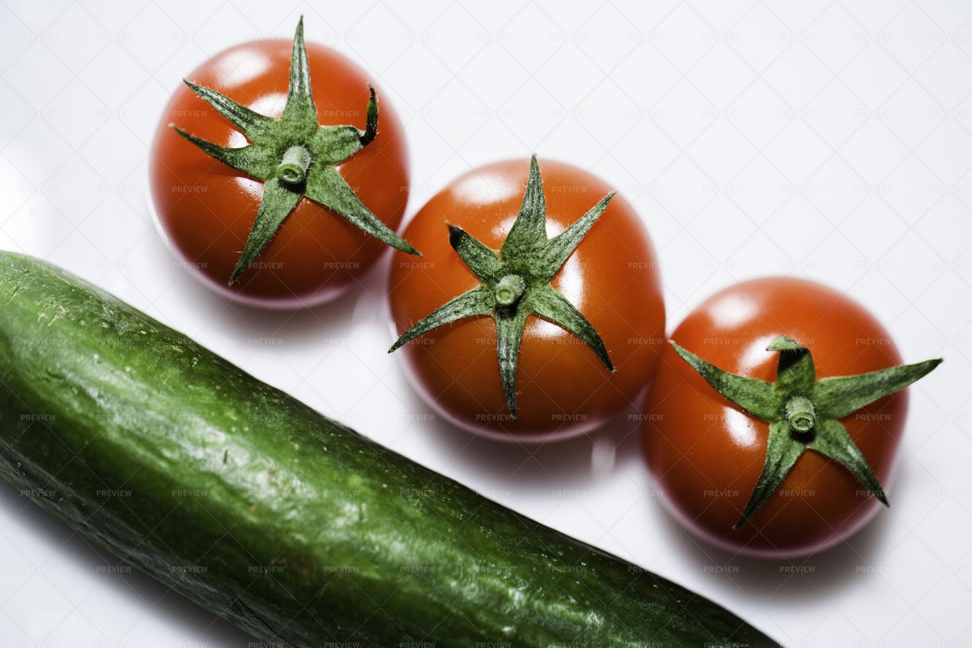 Cucumber And Tomatoes: Stock Photos