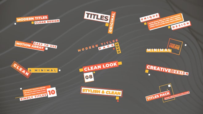 Modern Titles Freebies template preview