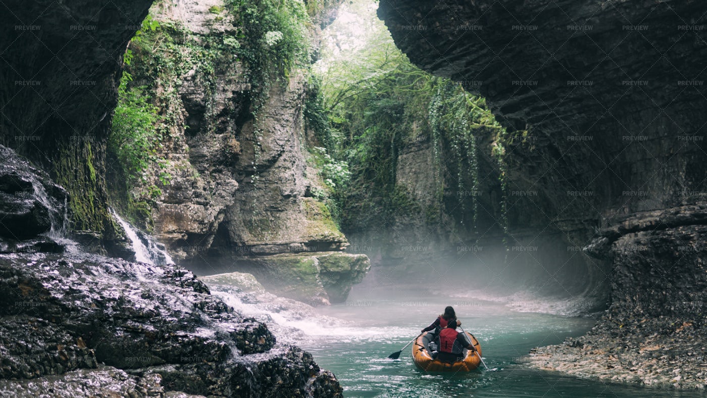Boat And Canyon: Stock Photos