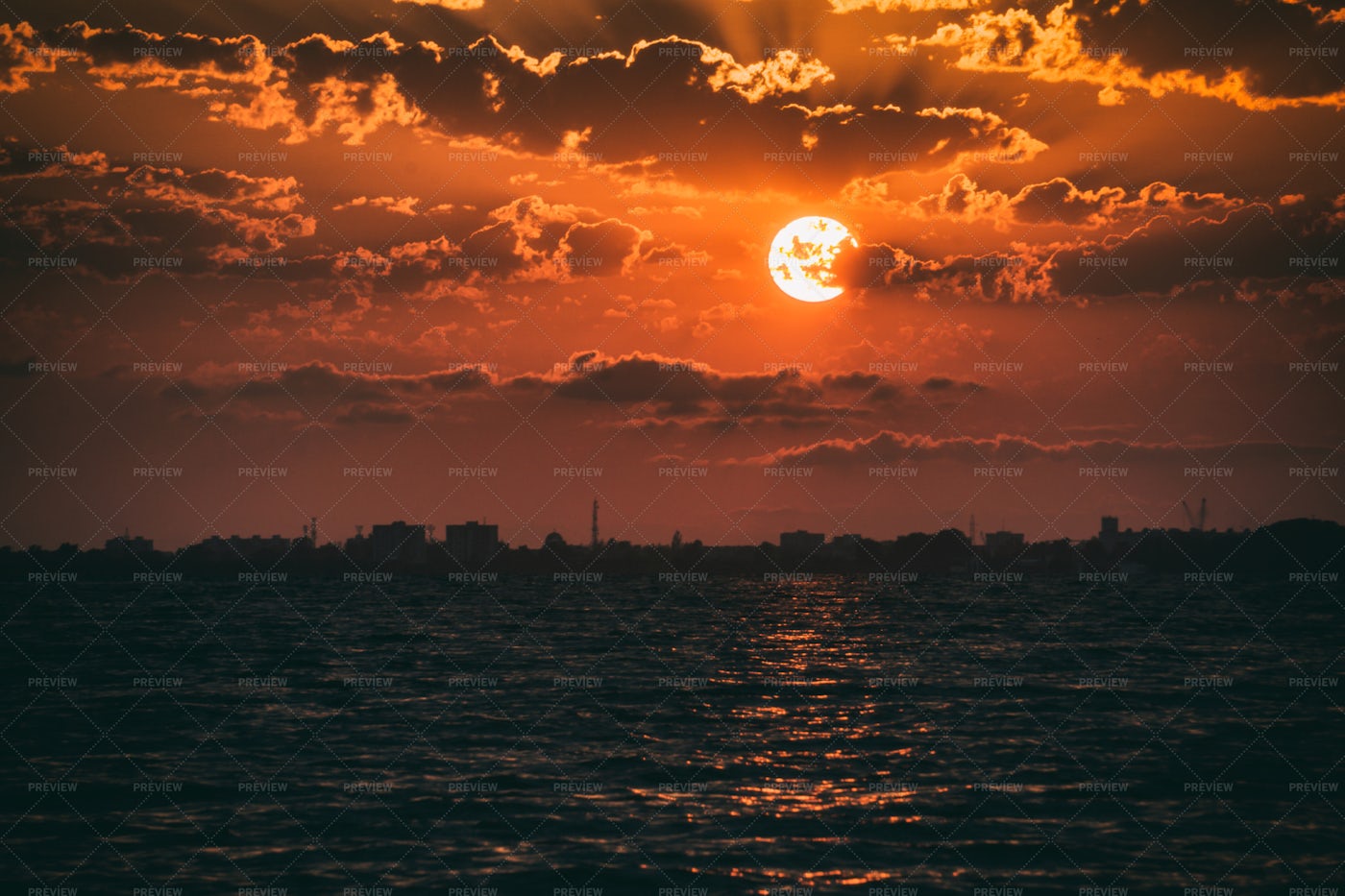 Sea And Golden Hour: Stock Photos