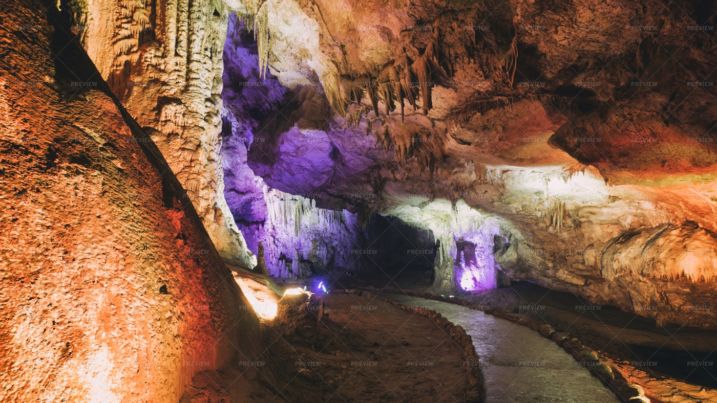 Stalactites And Cave: Stock Photos