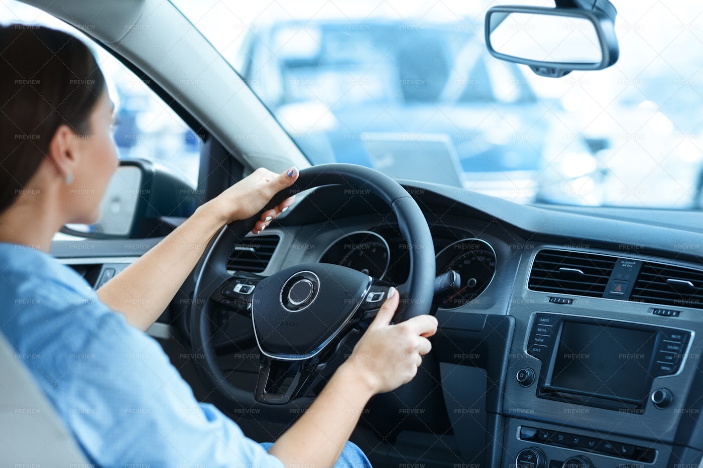 Holding The Steering Wheel: Stock Photos