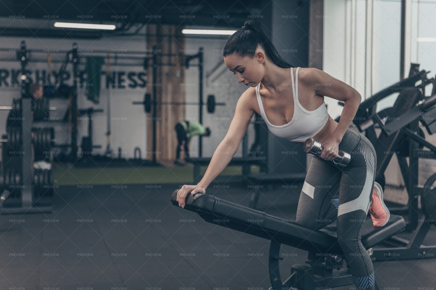 Athletic Woman Exercising: Stock Photos