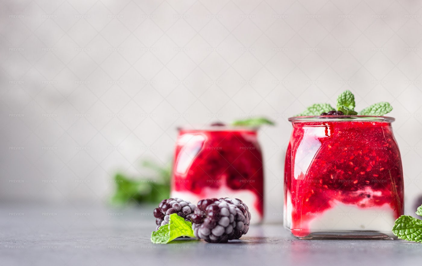 Berry And Yogurt Smoothie: Stock Photos