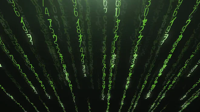 Falling Code Wallpaper Download Free Data Green Codes Falling Matrix