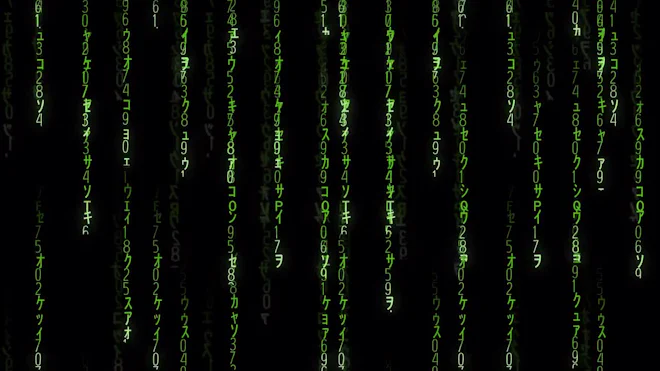 Animated Matrix Code Falling Wallpaper