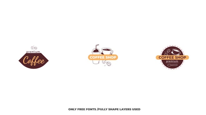 18 Coffee Text Badges Freebies template preview