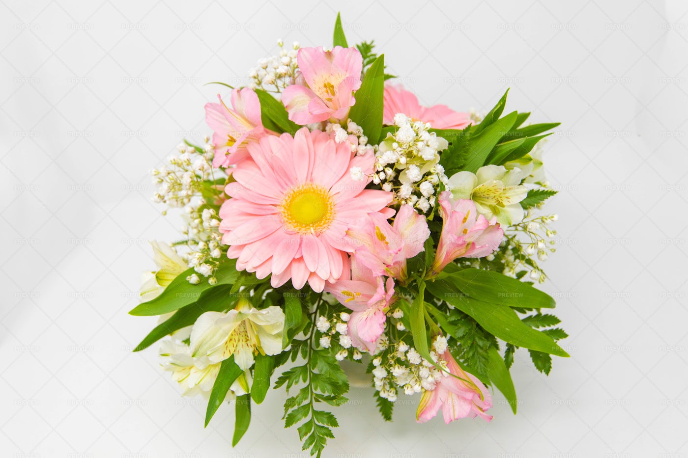 Pink Birthday Flowers: Stock Photos