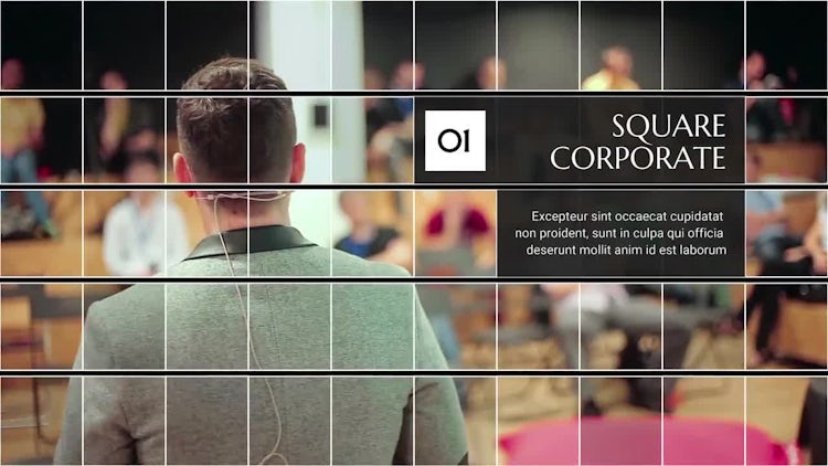 Square Corporate Premiere: Premiere Pro Templates