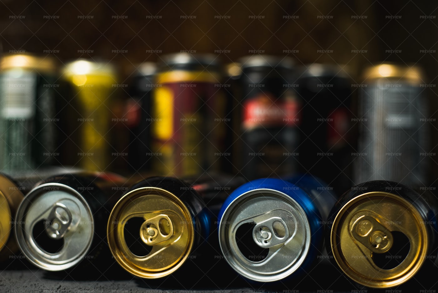 Empty Beer Cans: Stock Photos