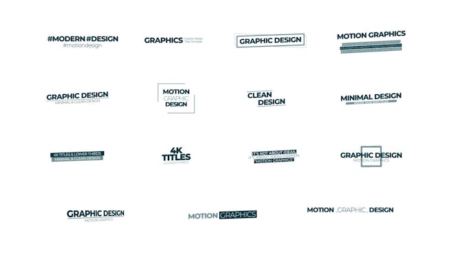 4K Titles & Lower Thirds Freebies template preview