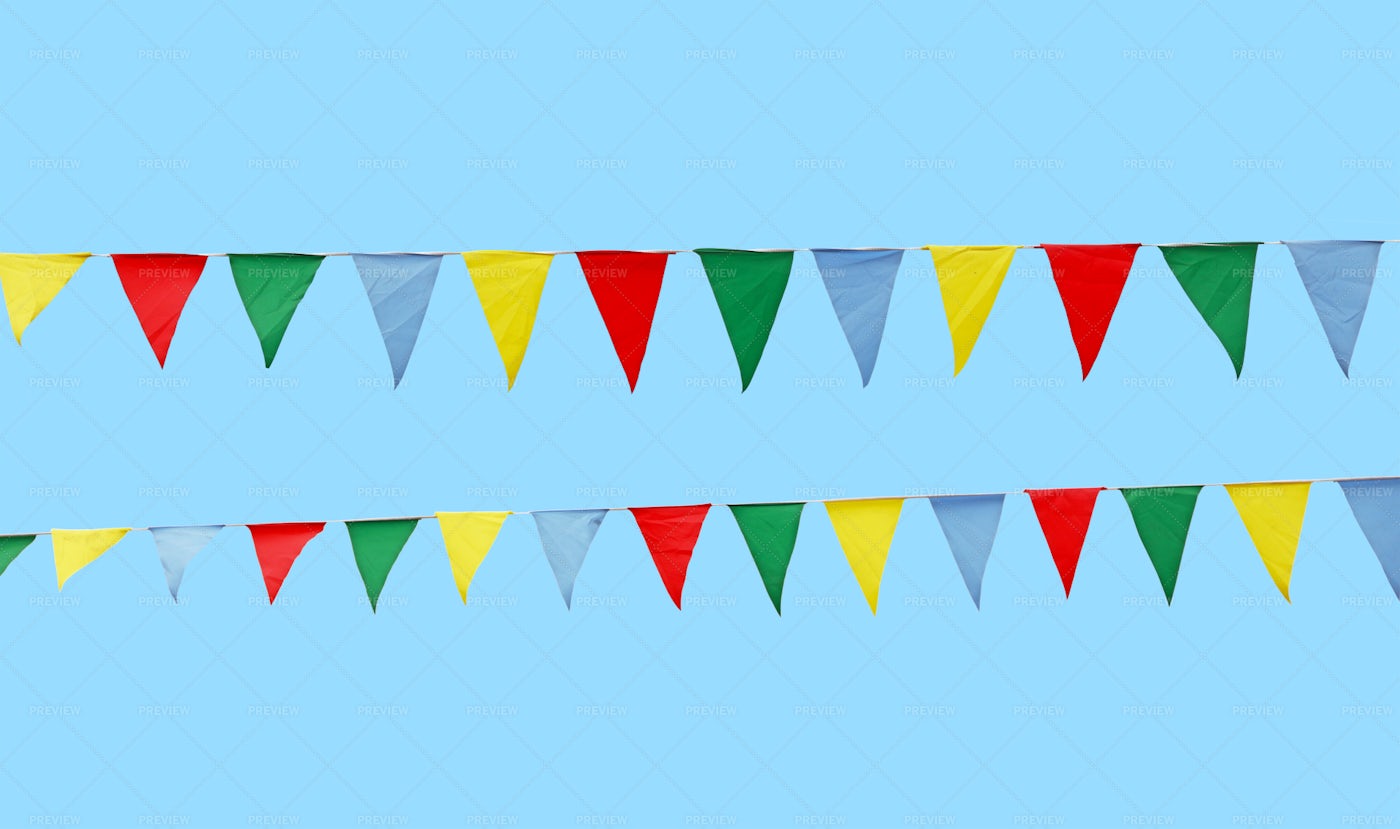 Multicolor Festive Flags: Stock Photos