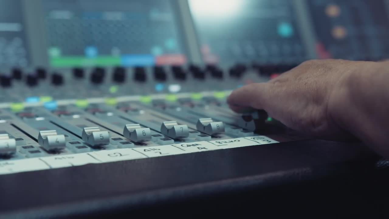 Sound Mixing Desk Stock Video Motion Array
