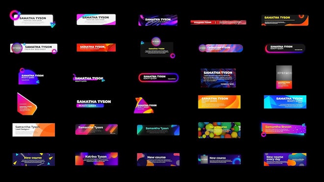 Pop Lower Thirds Freebies template preview