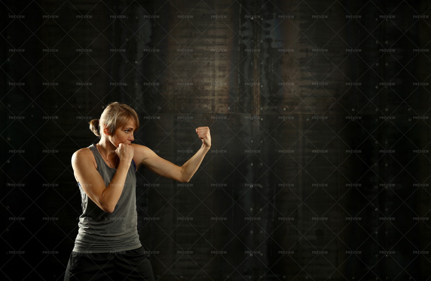 Taking A Fighting Stance: Stock Photos