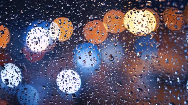 Raindrops On Window: Stock Video