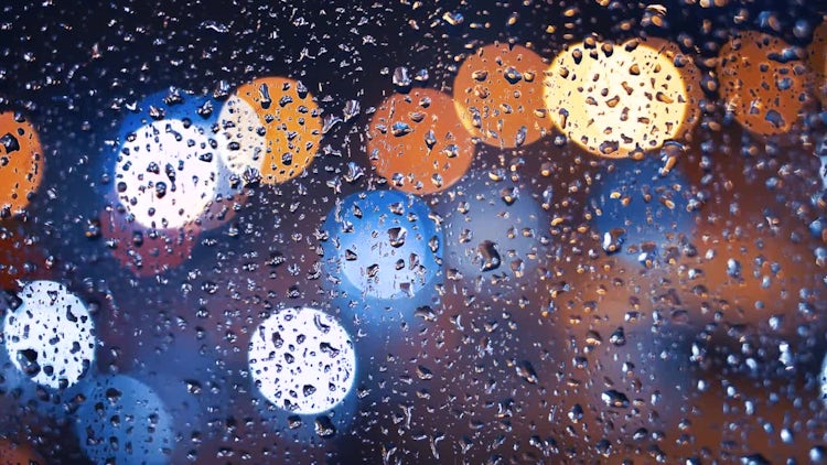 Raindrops On Window: Stock Video