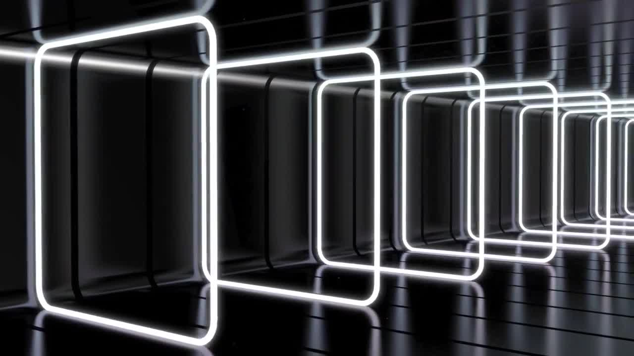 White Neon Shapes Pack - Stock Motion Graphics | Motion Array