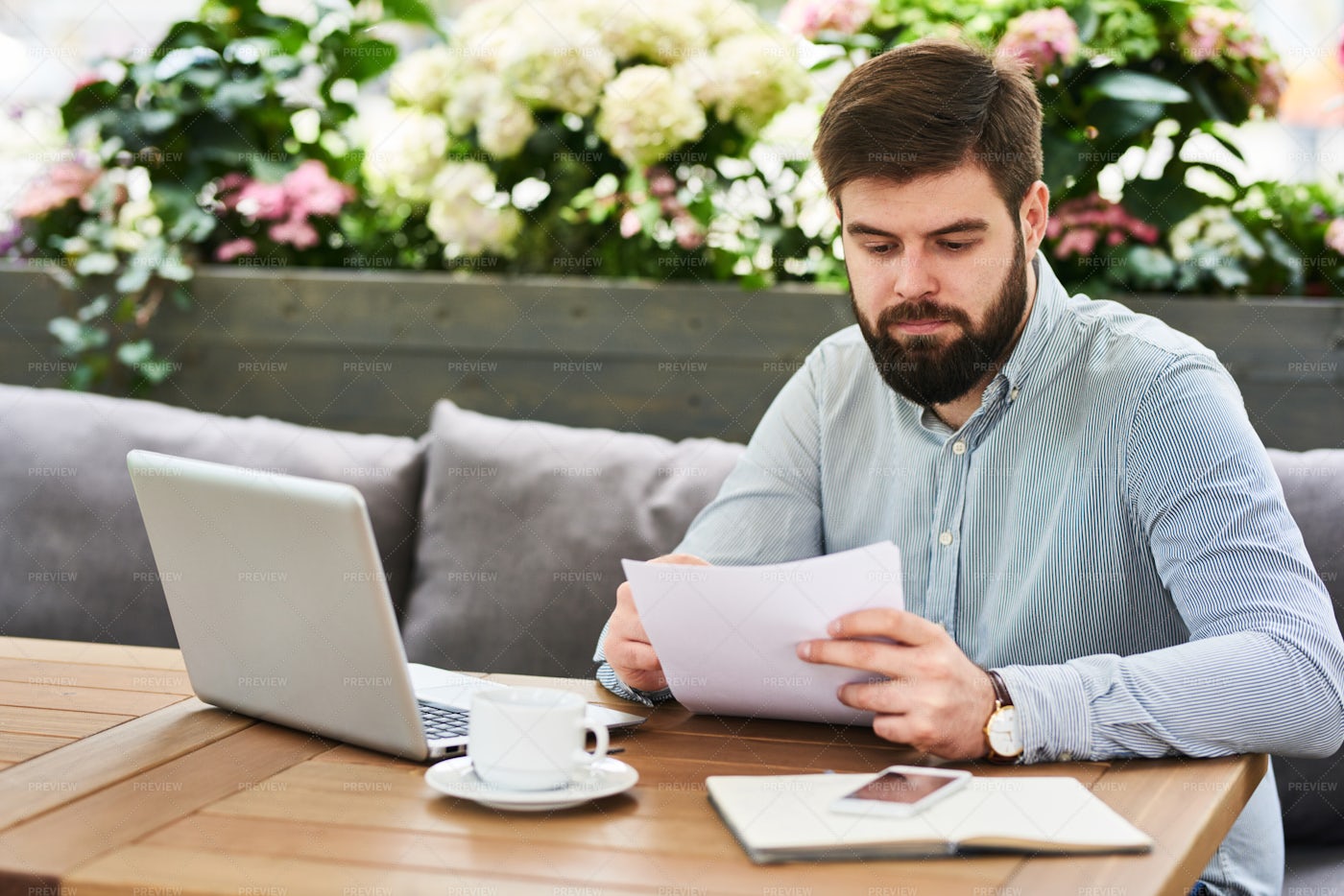 Modern Entrepreneur Working In...: Stock Photos