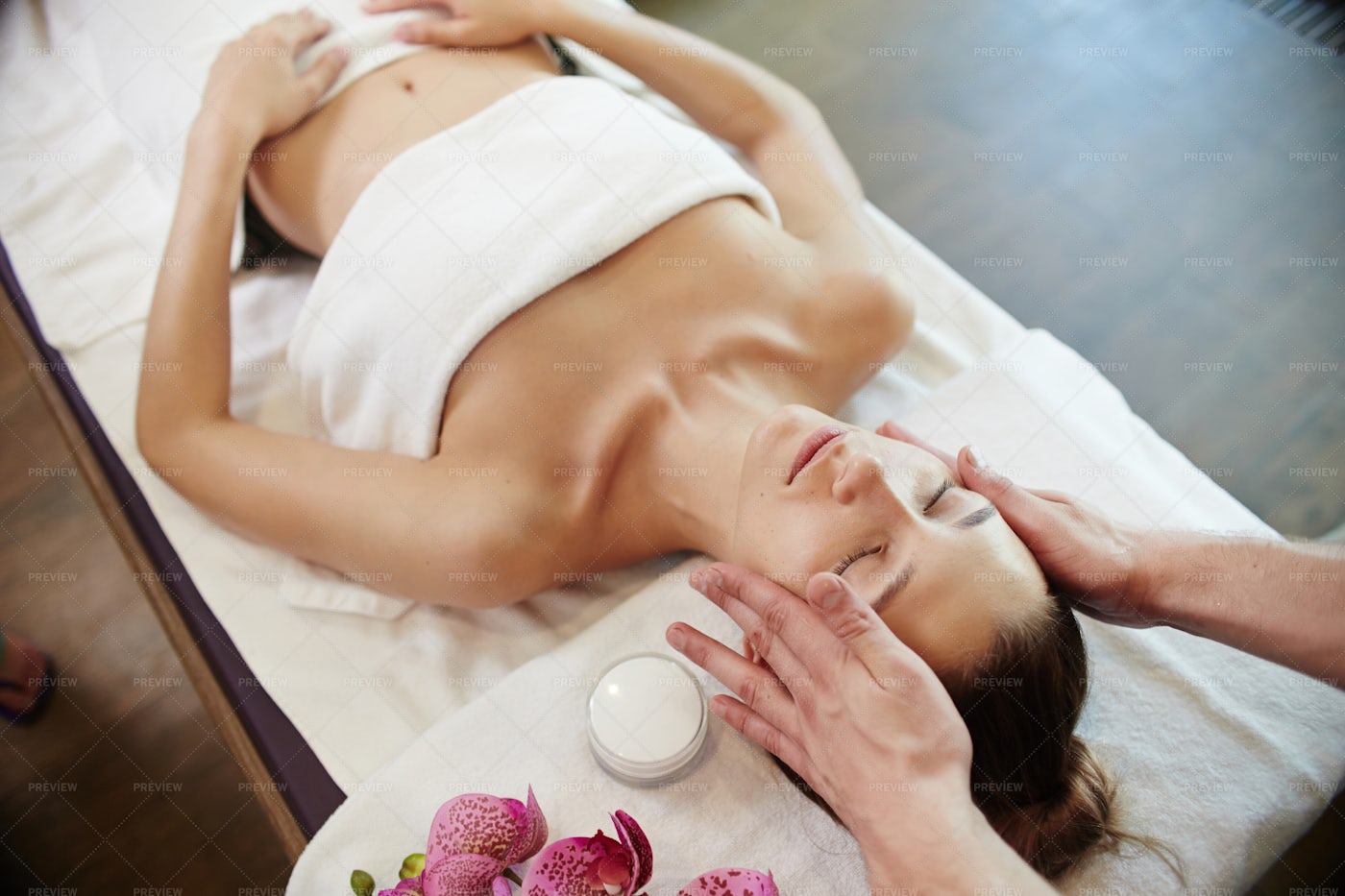 Young Woman Enjoying Skincare In...: Stock Photos