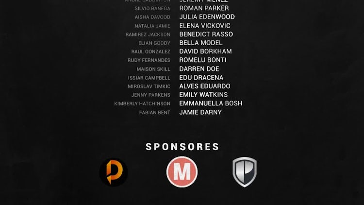 Film Credits After Effects Templates Motion Array