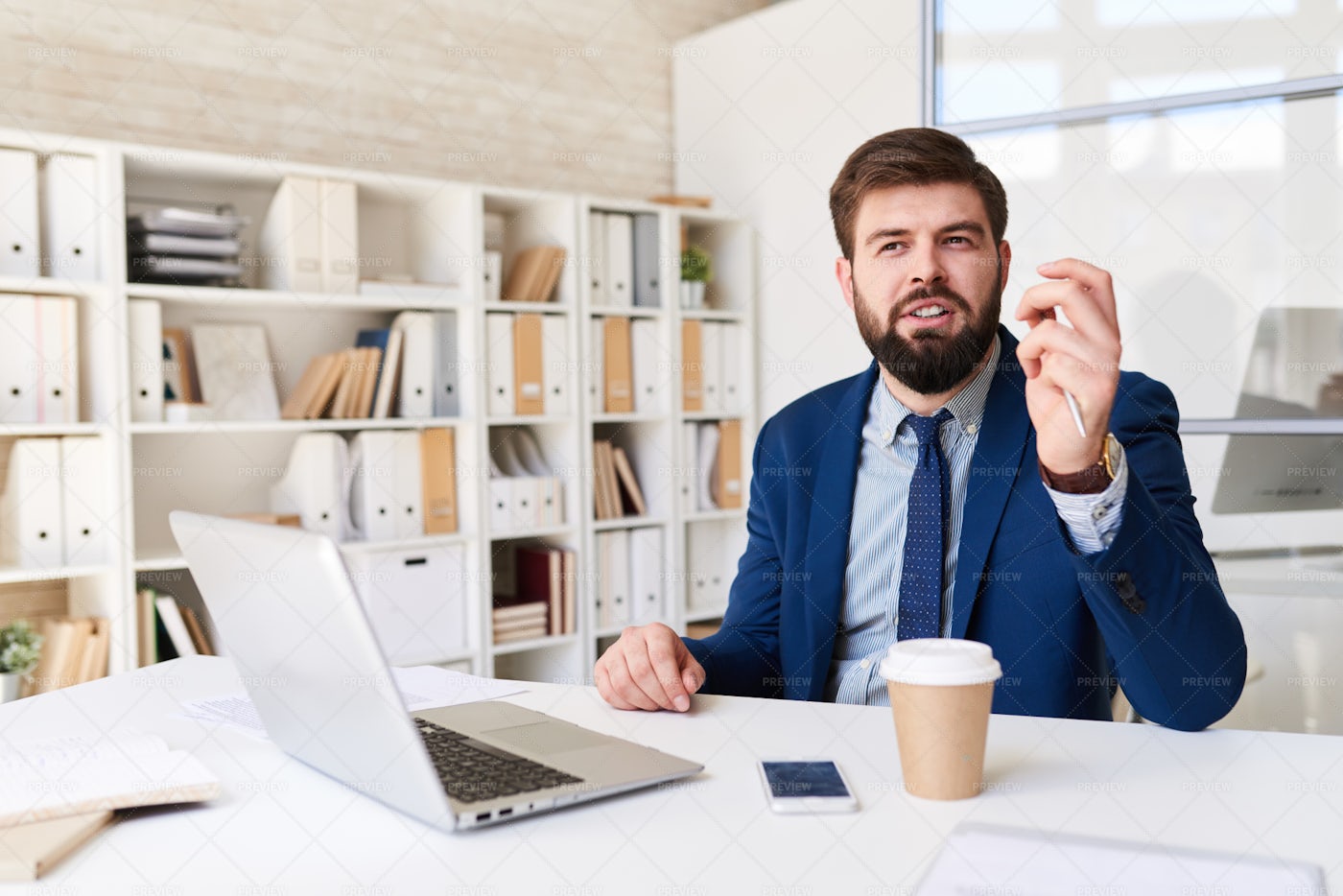 Businessman Planning Project In...: Stock Photos