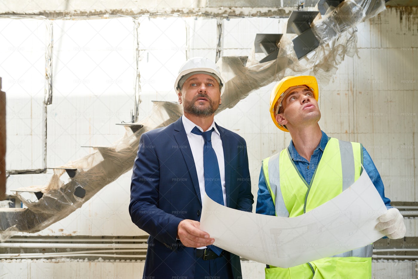 Businessman On Construction Site: Stock Photos