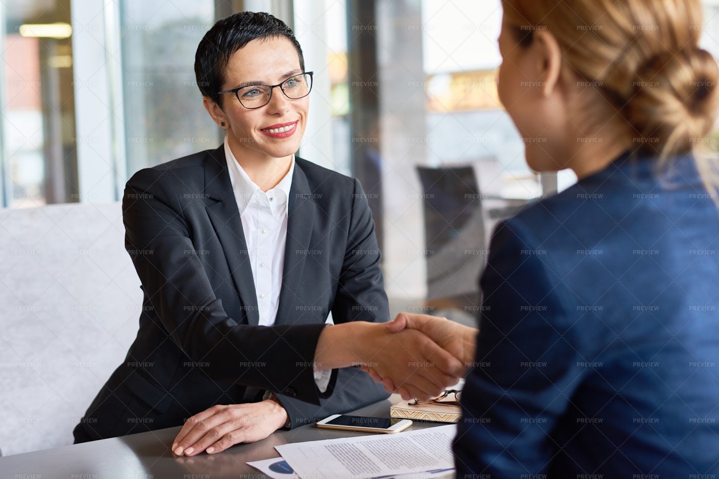 Successful Negotiations Completion: Stock Photos