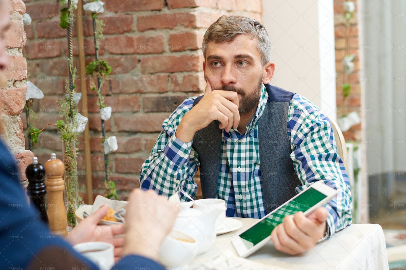 Working Meeting In Informal...: Stock Photos
