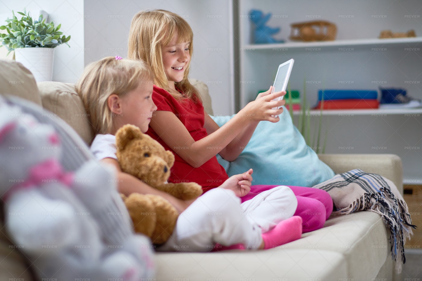 Pleasant Moments Of Childhood: Stock Photos