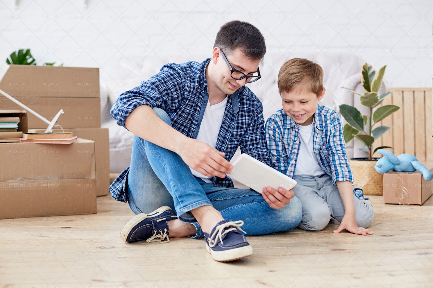 Short Break From Packing Stuff: Stock Photos
