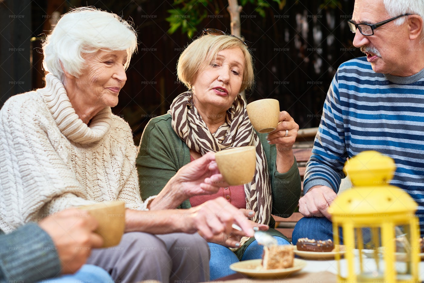 Tea Party With Best Friends: Stock Photos