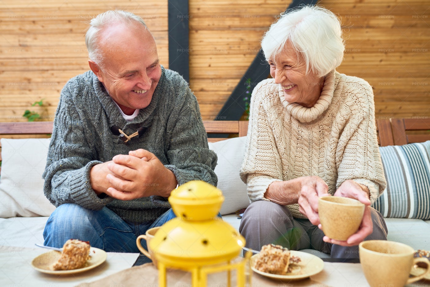 Happy Senior Couple In Retirement: Stock Photos